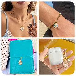 50Pcs 5 Colors Alloy Pendants&nbsp;ENAM-TA0003-93G