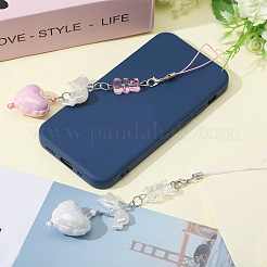 4Pcs 2 Colors Alloy with Acrylic Keychain&nbsp;AJEW-GL0002-69