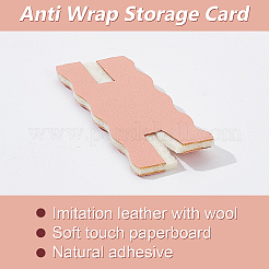 Imitation Leather Necklace Anti-Winding Display Cards with Wool&nbsp;NDIS-WH0016-07