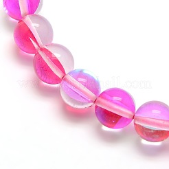 Synthetic Moonstone Beads Strands&nbsp;G-F143-6mm-M