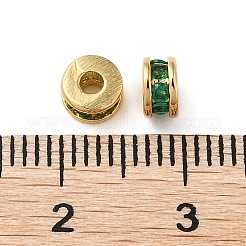 Rack Plating Brass Pave Cubic Zirconia Beads&nbsp;KK-K346-32G-07