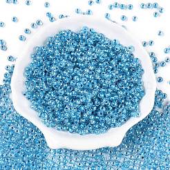 6/0 Transparent Inside Colours Glass Seed Round Beads&nbsp;SEED-N006-004D