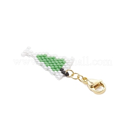 Handmade Glass Seed Beaded Pendant Decorations&nbsp;HJEW-MZ00356-02