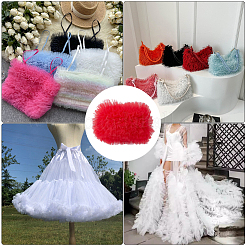 3 Yards Polyester Pleated Lace Trim&nbsp;OCOR-GF0003-99B-04