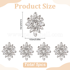 5Pcs Rhinestone Cabochons&nbsp;AJEW-MA0001-08