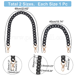 2Pcs 2 Style Acrylic Cable Chain Bag Handles&nbsp;AJEW-WR0001-70