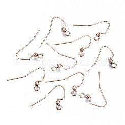 304 Stainless Steel Earring Hooks&nbsp;STAS-S111-010RG-NR