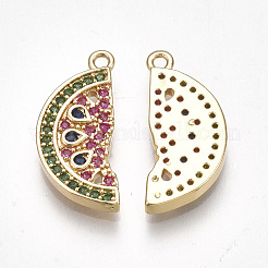 Brass Cubic Zirconia Pendants&nbsp;X-KK-S348-317