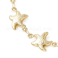 304 Stainless Steel Starfish Link Chain Bracelets for Women&nbsp;AJEW-AN00769