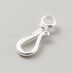 925 Sterling Silver Hook Clasps&nbsp;STER-WH0016-18S