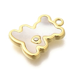 Ion Plating(IP) 304 Stainless Steel Pave Shell Pendants&nbsp;STAS-K263-62G