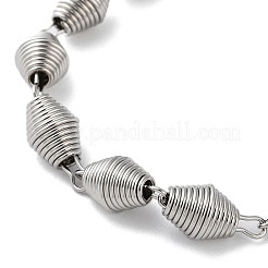 Non-Tarnish 304 Stainless Steel Bicone Link Chain Bracelets for Women&nbsp;BJEW-G712-05P