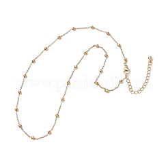 304 Stainless Steel Ball Cable Chain Necklaces&nbsp;NJEW-JN05166-01