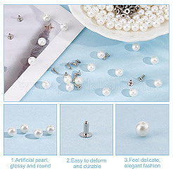 200 Sets ABS Plastic Imitation Pearl Rivet Studs&nbsp;KY-GO0001-06A