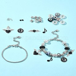 DIY Alloy & Brass European Style Bracelet Making Kits&nbsp;DIY-FS0007-23