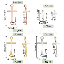 48Pcs 4 Style Alloy Links/Connectors&nbsp;FIND-PH0008-31