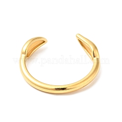 Ion Plating(IP) 304 Stainless Steel Leaf Open Cuff Ring for Women&nbsp;RJEW-I085-21G
