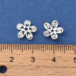 Flower Rack Plating Brass Micro Pave Cubic Zirconia Beads&nbsp;KK-S399-01B