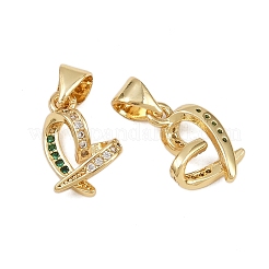 Brass Micro Pave Cubic Zirconia Charms&nbsp;KK-C132-17G