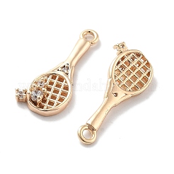 Rack Plating Brass Clear Cubic Zirconia Pendants&nbsp;KK-M102-17G-A