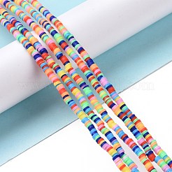 Handmade Polymer Clay Beads Strands&nbsp;CLAY-R089-3mm-017