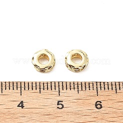 Flat Round Brass Micro Pave Clear Cubic Zirconia Spacer Beads&nbsp;KK-L237-016G