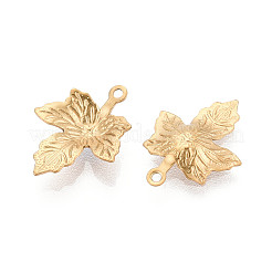 304 Stainless Steel Leaf Charms&nbsp;STAS-T072-44G