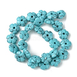 Dyed Synthetic Turquoise Beads Strands&nbsp;G-H023-B09-01