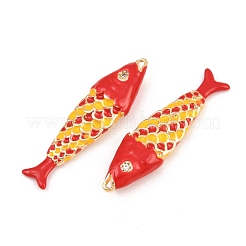 Brass Enamel Pendants&nbsp;KK-CBA6818-03G-02