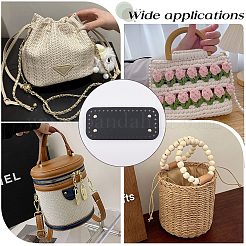 3Pcs 3 Colors Rectangle PU Leather Knitting Crochet Bags Nail Bottom Shaper Pad&nbsp;DIY-CL0002-17