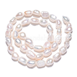 Natural Cultured Freshwater Pearl Beads Strands&nbsp;X1-PEAR-N014-06B