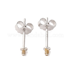 925 Sterling Silver Stud Earring Findings&nbsp;STER-L064-10P