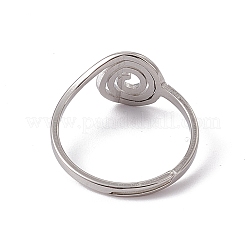 Non-Tarnish 201 Stainless Steel Vortex Adjustable Ring for Women&nbsp;RJEW-C045-07P