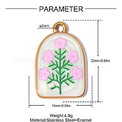 Printed 304 Stainless Steel with Enamel Pendants&nbsp;SA-OY002-71G