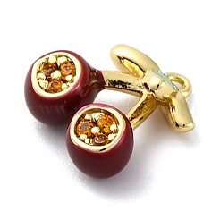 Brass Micro Pave Cubic Zirconia Charms&nbsp;X-KK-A240-04G
