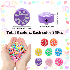 200pcs 8 colors Handmade Polymer Clay Beads&nbsp;CLAY-SP0001-05