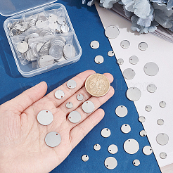 220Pcs 4 Style 304 Stainless Steel Charms&nbsp;STAS-DC0012-50