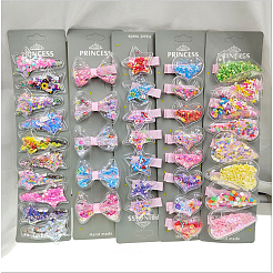 50Pcs 5 Colors Quicksand Sequin Plastic Cabochons&nbsp;KY-CJ0001-39