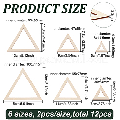 2 Sets Triangle Wood Hoop Rings Macrame for DIY Craft Making&nbsp;DIY-BC0009-97