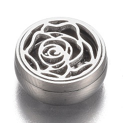 304 Stainless Steel Diffuser Locket Aromatherapy Essential Oil&nbsp;AJEW-N025-08P