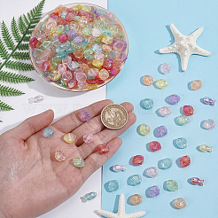 300Pcs Plating Transparent Acrylic Beads&nbsp;FIND-HY0005-57