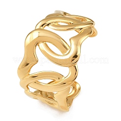 Hollow 304 Stainless Steel Cuff Bangles for Women&nbsp;BJEW-P370-04G