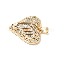Brass Micro Pave Clear Cubic Zirconia Pendants&nbsp;KK-L254-07P