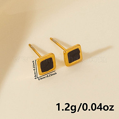 304 Stainless Steel Square Stud Earrings&nbsp;KD5584-3