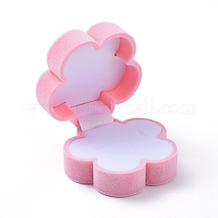 Plum Blossom Shape Velvet Jewelry Boxes&nbsp;X-VBOX-L002-F01