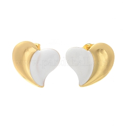 Heart 304 Stainless Steel Stud Earrings&nbsp;EJEW-A130-01G-04