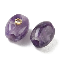 Natural Amethyst European Beads&nbsp;GG-CBA105B-02B-G