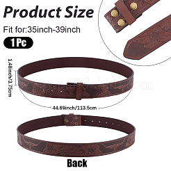 1Pc Imitation Leather Men's Chain Belts&nbsp;AJEW-CL0002-13B
