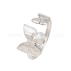 304 Stainless Steel Cuff Open Rings for Women&nbsp;RJEW-A102-07P