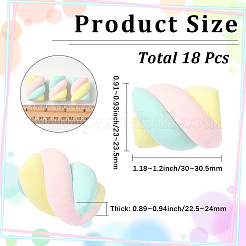 18Pcs Resin Artificial Marshmallow Model&nbsp;DIY-SC0030-89